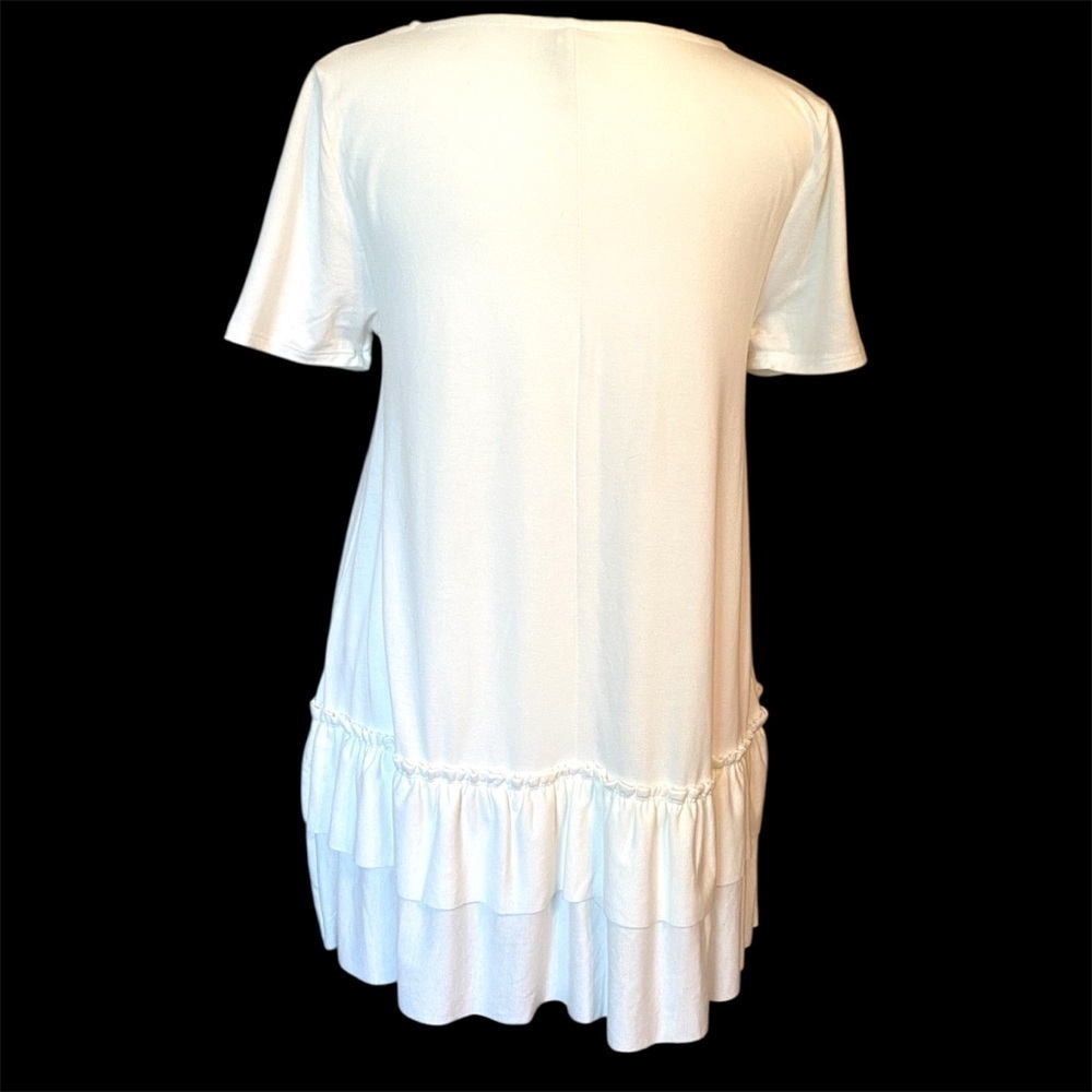 Zenana Outfitters Soft Tunic Top in Elegant Cream - Picture 2 of 4